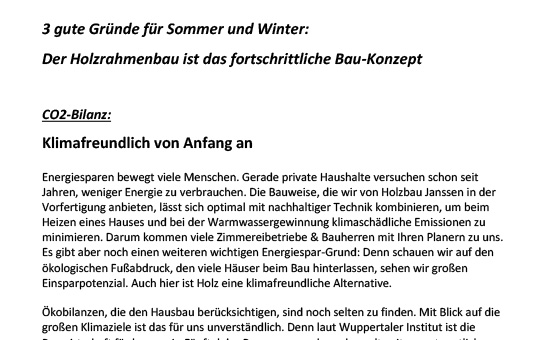 3 gute Gründe für den Holzrahmenbau