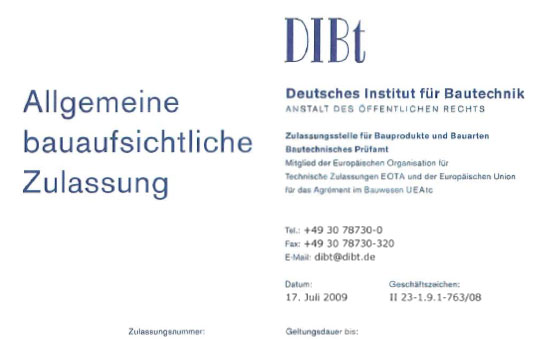 Nagelplattenbinder - Zulassung TopW